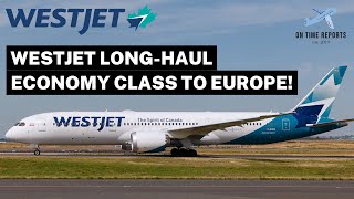 10 HOURS on WESTJET BOEING 7879 ECONOMY CLASS Calgary to Rome Fiumicino TRIP REPORT [upl. by Susy]