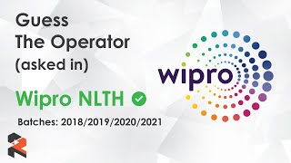 WIPRO CODING QUESTION  Guess the Operator [upl. by Sitnalta]