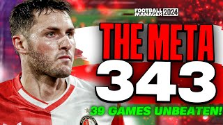 39 Games UNBEATEN  BROKEN Meta 343 FM24 Tactics  Best FM24 Tactics [upl. by Toby]