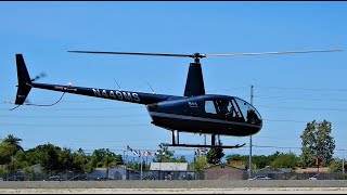 Robinson R44 StartUp amp Takeoff  Helicopter N449MS [upl. by Eamaj28]