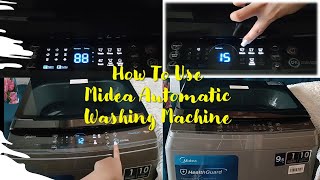 HOW TO USE MIDEA AUTOMATIC TOP LAOD WASHING MACHINE 95kg [upl. by Eisdnil]