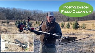 Field Clean up with Shindaiwa B450 Brushcutter [upl. by Chemesh136]