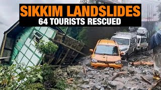 Rescue Operations in North Sikkim 64 Rescued Tourists Moved to Mangan Town  News9 [upl. by Darrej]