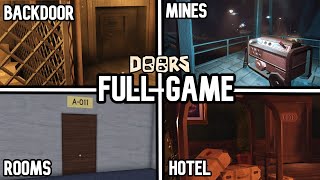 Roblox DOORS Backdoor  Hotel  Rooms  Mines  Full Game Walkthrough [upl. by Basir911]