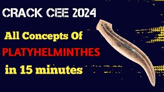 Phylum Platyhelminthes Complete in 15 minutes For CEE Exam  Complete Concept of Phylum for CEE 2024 [upl. by Evyn936]