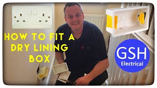 Electrical Practical Skills How to Fit a Dry Lining Box in a Stud Plasterboard or Dry Lined Wall [upl. by Adlar]