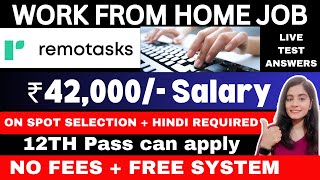 REMOTASKS Hiring  Live Test Answers  Work from home jobs 2024  online jobs at home  Jobs [upl. by Mars]