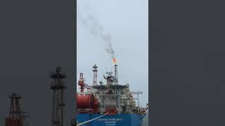 Chopper taking off from FPSOship fpso sea arabiansea sealife [upl. by Kyriako213]