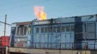 RUSSIAN LOCOMOTIVE COLD START BREATHS FIRE COOL SEE DESCRIPTION [upl. by Ahsimot]