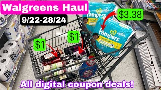 Walgreens Haul  338 PAMPERS All digital coupon deals 9222824 [upl. by Hess]