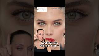 CLOSE SET VS WIDE SET EYES 👀 closeseteyes wideseteyes greenscreen browneyesmakeup eyeshades [upl. by Frederica]