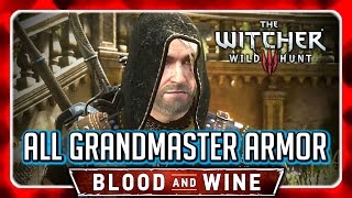 Witcher 3 🌟 All Grandmaster Armors 🌟 Blood and Wine [upl. by Atteve]