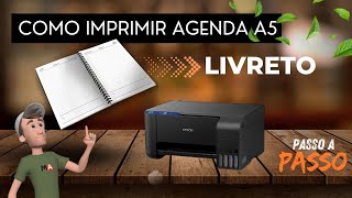 Como Imprimir Formato Livreto PDF  Como Imprimir Agenda a5 Frente e Verso [upl. by Reinhold]