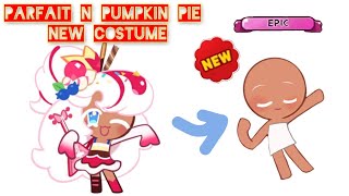 cookie run kingdom  drawing new costume for Parfait n pumpkin pie  animation  CRK [upl. by Ynove218]