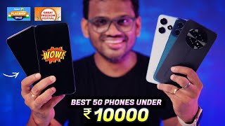 TOP 5 Best 5G Phones Under 10000  Flipkart Sale amp Amazon l Best SmartPhones Under 10000 [upl. by Nauqad]