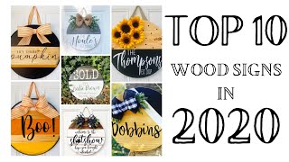 TOP 10 WOOD SIGNS IN 2020  DIY WOOD ROUND DIYS  STEP BY STEP WOOD ROUND TUTORIAL  WOOD ROUNDS [upl. by Anastas]