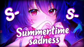 Nightcore  Summertime Sadness Lyrics [upl. by Ikram917]