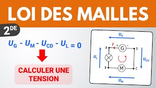 Loi des mailles 💡 Calculer une tension  Lycée  Physique [upl. by Theis]