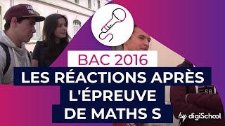 Bac 2016  les réactions après lépreuve de Maths S [upl. by Eisdnyl]