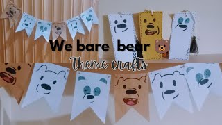 Diy we bare bear 🐻 theme crafts  diy room decor diy book mark ❣️ [upl. by Zenas]