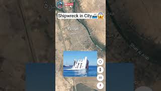 Shipwreck in City on Google Earth😱shorts ytshorts [upl. by Leiuqeze]