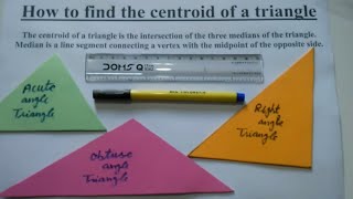 How to find the centroid of a triangle [upl. by Hyacinthe]