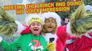 Meet and greet with The Grinch Universal Studios Hollywood 2023 [upl. by Ardnuahc632]