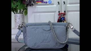 Louis Vuitton Multi Pochette Accessoires M47173 Blue Washed [upl. by Lanza391]