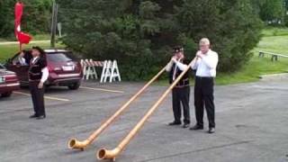 Alphorns in New Glarus on a hot summer night [upl. by Dwaine]