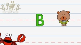 Write the letter B  Alphabet Writing lesson for children  The Singing Walrus [upl. by Josh]