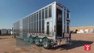 Wilson Trailer® Lift Deck Air Operated 3Position Storage Hog Rail amp Belly Operation [upl. by Suivatna]