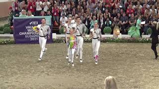 Vaulting WM 2021  DoppelWeltmeister Team Fredenbeck  GER  KürFree [upl. by Ennovyahs63]