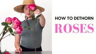 How to Remove Rose Thorns Floral Design for Beginners [upl. by Laveen]