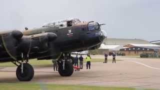 Avro Lancasters PA474 amp KB726 start up and taxi together [upl. by Sixel]