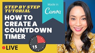 How to create a countdown timer Step by step Canva tutorial  so easy [upl. by Ertnom290]