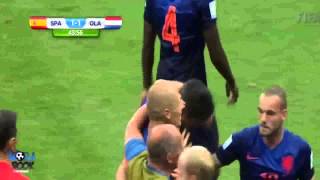 Gols Espanha 1 x 5 Holanda Copa do Mundo 2014 [upl. by Bogoch]