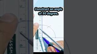 construct an angle of 90 degree l construction of 90 degree angle shorts viral trending video [upl. by Lowe857]