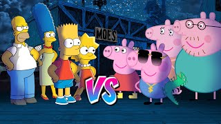 Los Simpsons vs La Familia Peppa Pig  BATALLA DE RAP ANIMADA [upl. by Boucher]