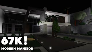 65k  Hillside Modern Mansion  SpeedBuild  Bloxburg pt 1 [upl. by Anayt]