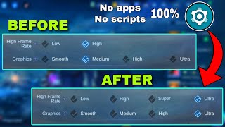 How to Get ULTRA REFRESH RATE Settings in Mobile Legends [upl. by Saturday]