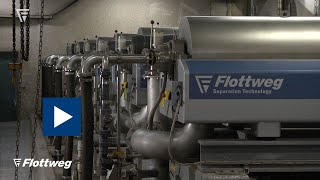 Flottweg decanter centrifuges in the Cap Sicié wastewater treatment plant [upl. by Rufena]