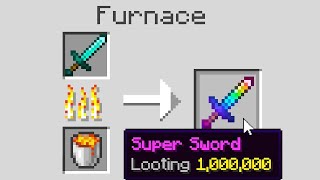 Minecraft But Smelting Enchants Level 1000000 [upl. by Meg]