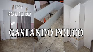 REFORMANDO MEU QUARTO GASTANDO POUCO  DIY ROUPEIRO BAIXO CUSTO [upl. by Yelak]