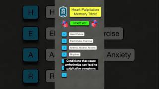 🔥 How to Remember Heart Palpitation Causes in 60 SECONDS Anxiety Exercise [upl. by Alikat]