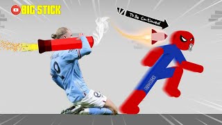 Real Football vs Stickman  Stickman Dismounting funny moments  Big Stick 40 [upl. by Luapleahcim]