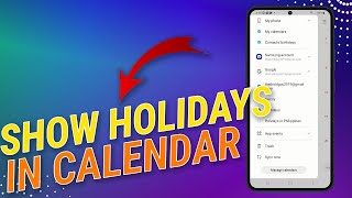 How To Show or Hide Holidays On Calendar on Samsung Galaxy [upl. by Brennen]