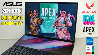 ASUS ZenBook Pro Duo 14 2022 en Perú Gaming Test APEX Valorant y Fall Guys Core i7 12° Gen [upl. by Zug185]