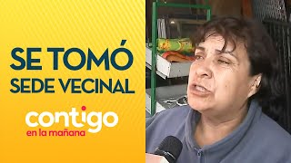 DURO ENFRENTAMIENTO Vecinos denuncian a mujer de tomarse sede vecinal  Contigo en La Mañana [upl. by Ugo554]