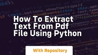 How to extract text from pdf file using python [upl. by Grory]