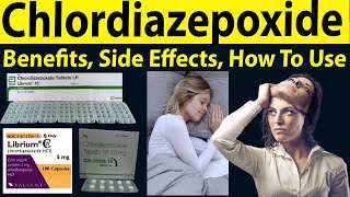 Chlordiazepoxide tablets ip 10 mg 5 mg in Hindi  Librium 10 mg tablet uses in hindi  Uses Dose [upl. by Eillor686]